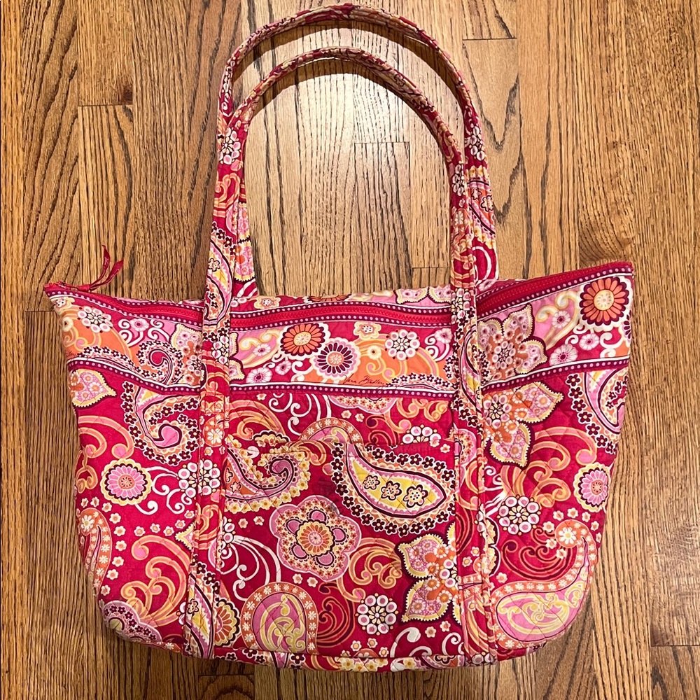 Vera Bradley Pink and Orange Paisley Tote